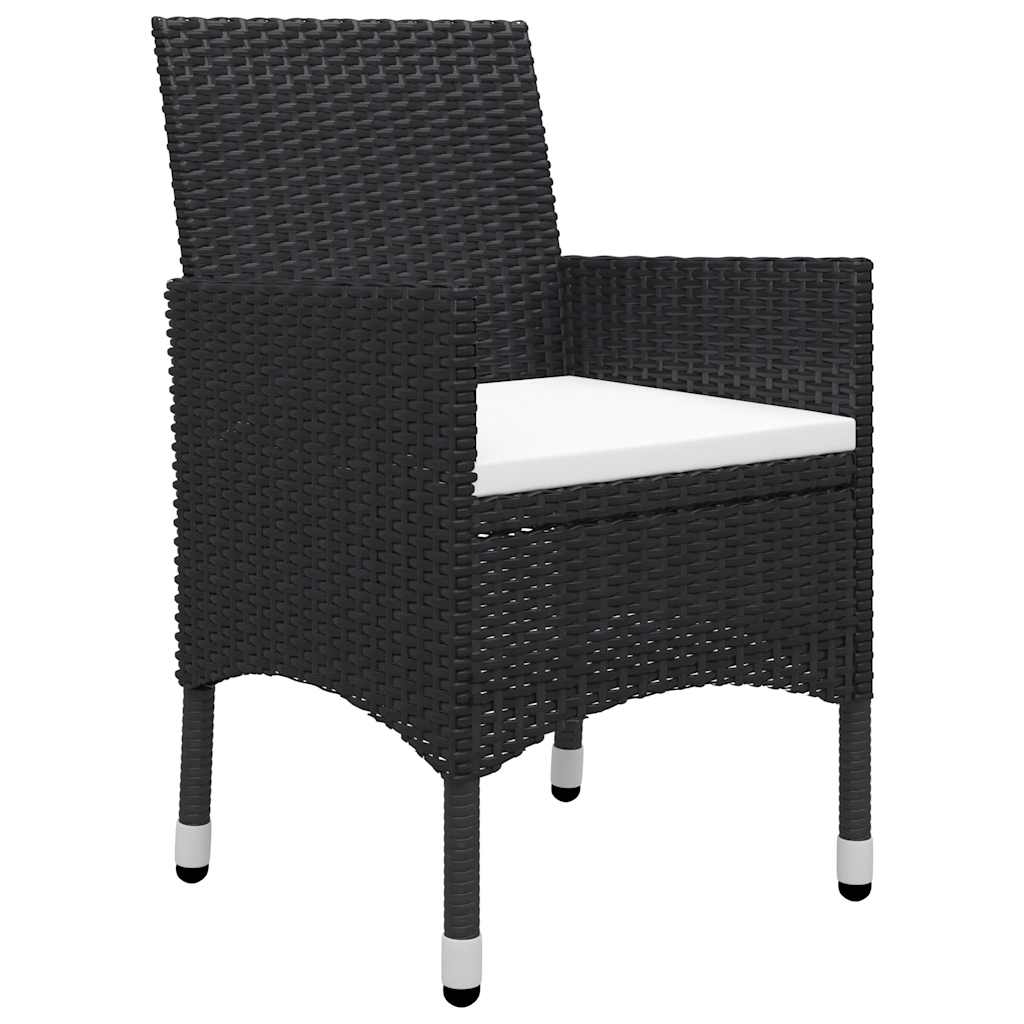 Set Mobili da Pranzo per Giardino 5 pz Nero | homemem39