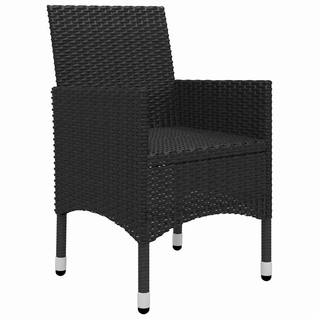 Set Mobili da Pranzo per Giardino 5 pz Nero | homemem39