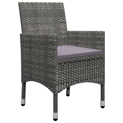 Set Mobili da Pranzo per Giardino 5 pz Grigio | homemem39