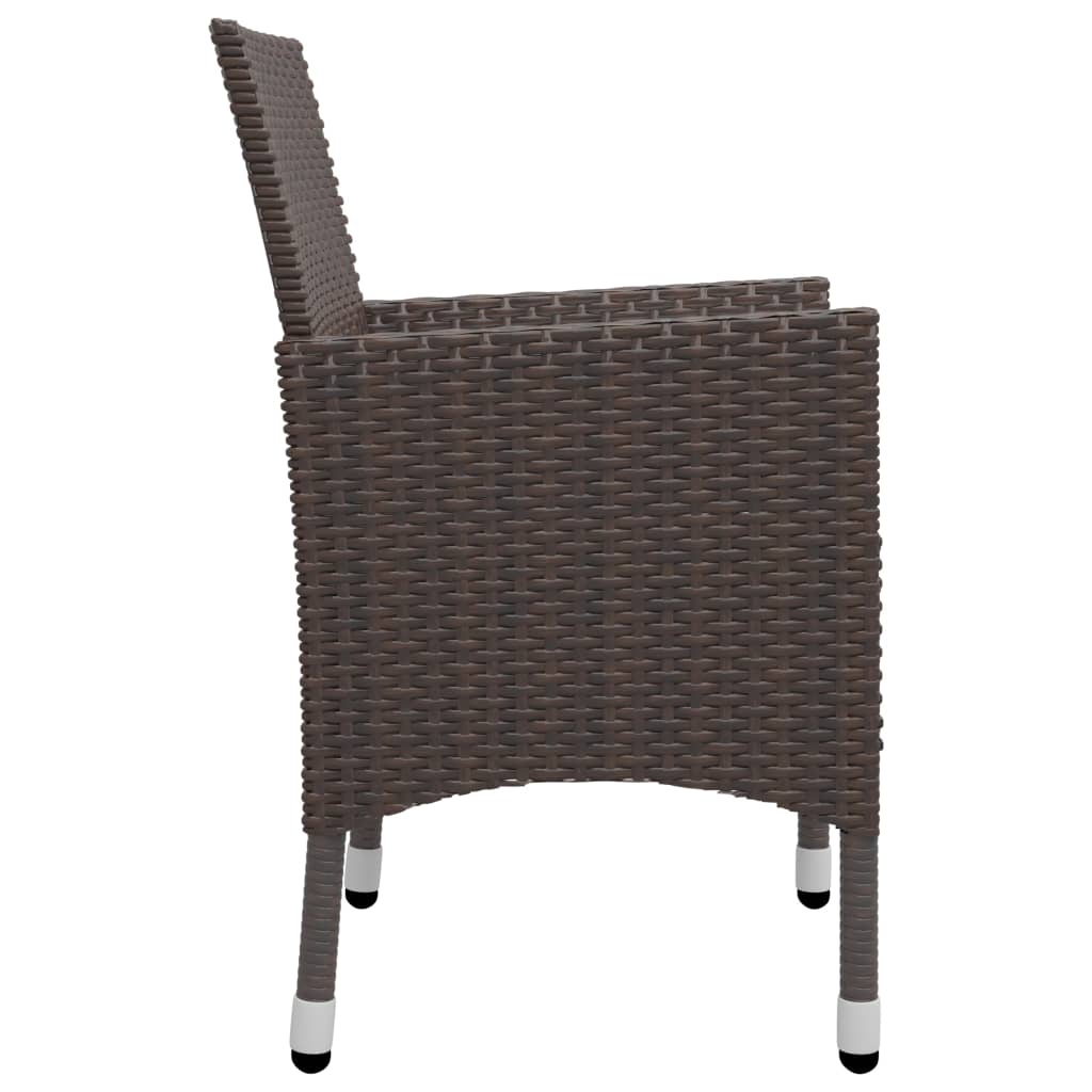 Set Mobili da Pranzo per Giardino 5 pz Marrone | homemem39