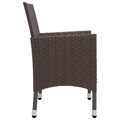 Set Mobili da Pranzo per Giardino 5 pz Marrone | homemem39