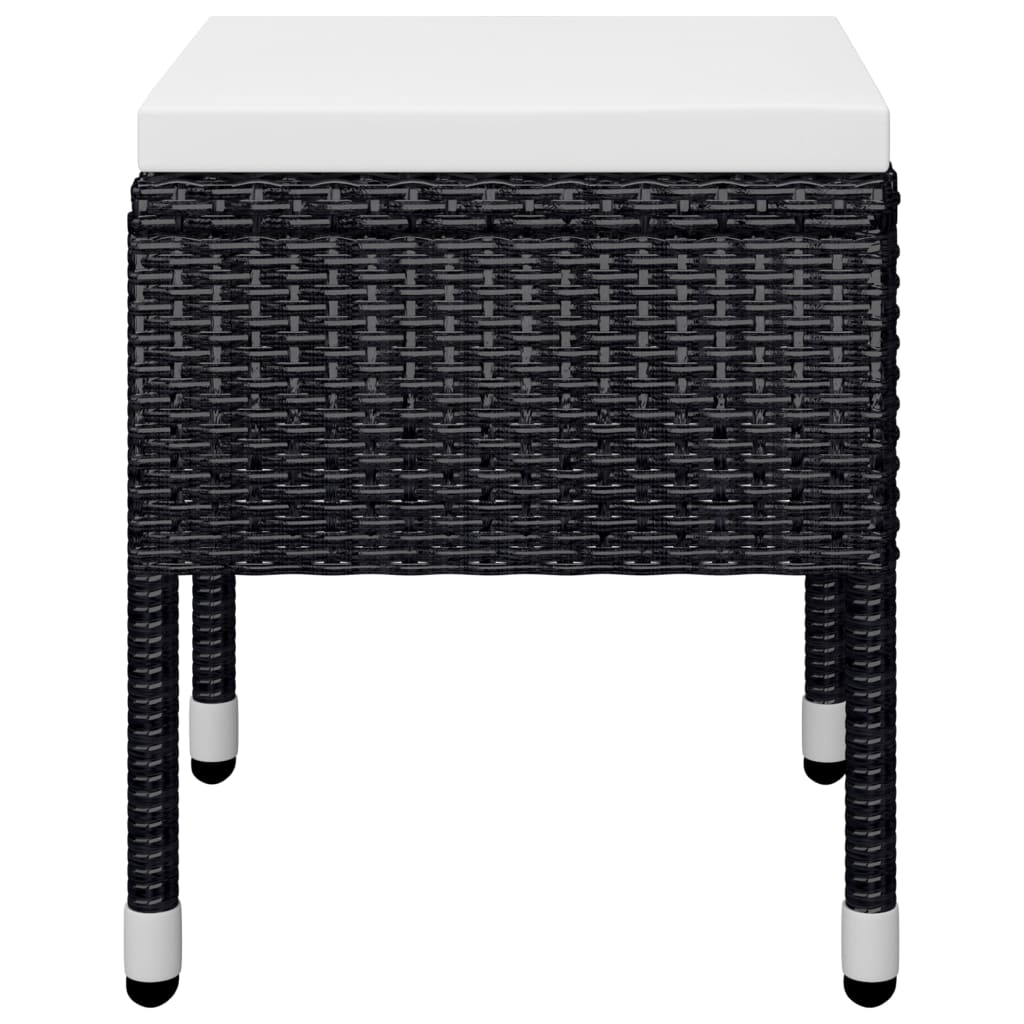 Set Mobili da Pranzo per Giardino 5 pz Nero | homemem39