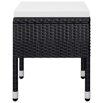 Set Mobili da Pranzo per Giardino 5 pz Nero | homemem39