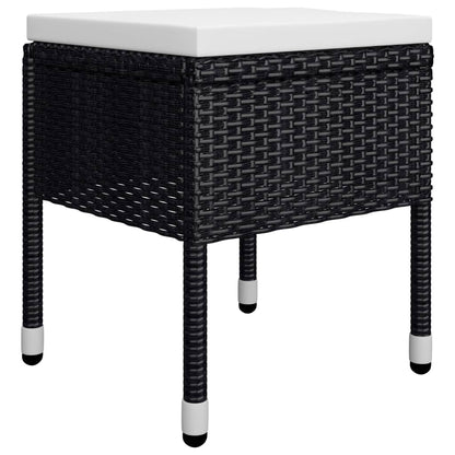 Set Mobili da Pranzo per Giardino 5 pz Nero | homemem39