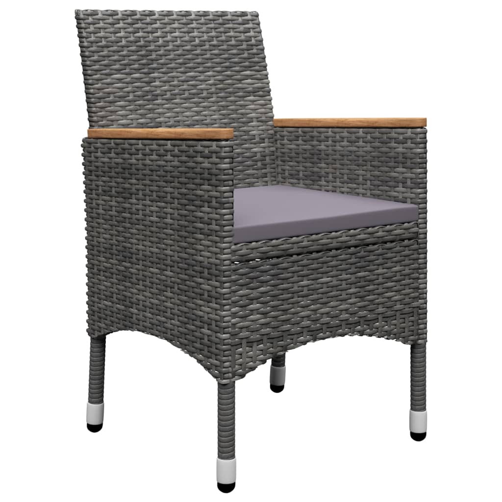 Set Mobili da Pranzo per Giardino 5 pz Grigio | homemem39