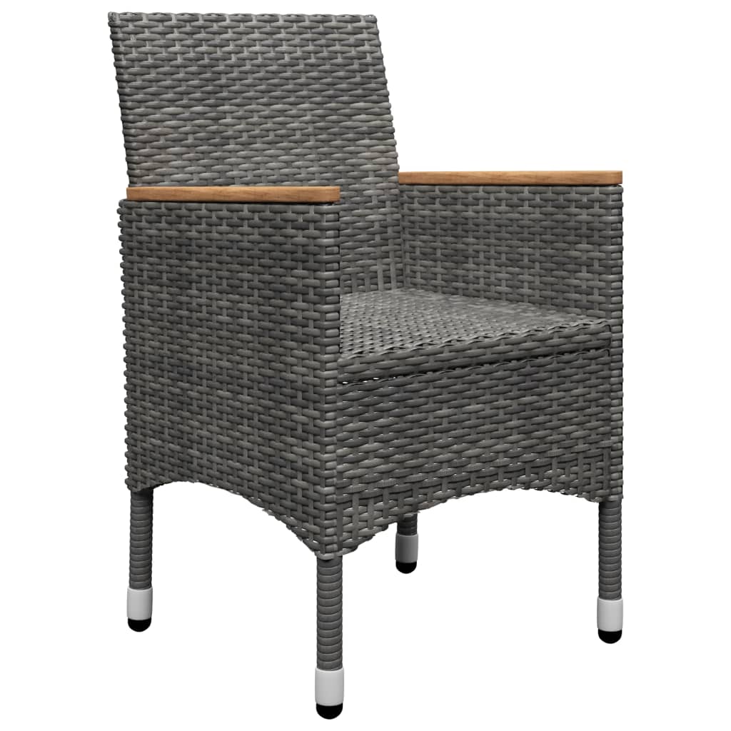 Set Mobili da Pranzo per Giardino 5 pz Grigio | homemem39