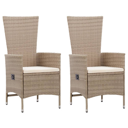 Set Mobili da Pranzo per Giardino 3 pz Beige | homemem39