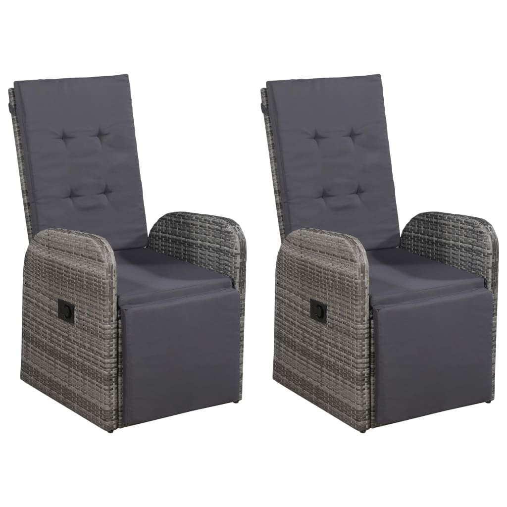 Set Mobili da Pranzo per Giardino 3 pz Grigio - homemem39