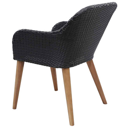Set Mobili da Pranzo per Giardino 3 pz Nero