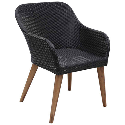 Set Mobili da Pranzo per Giardino 3 pz Nero