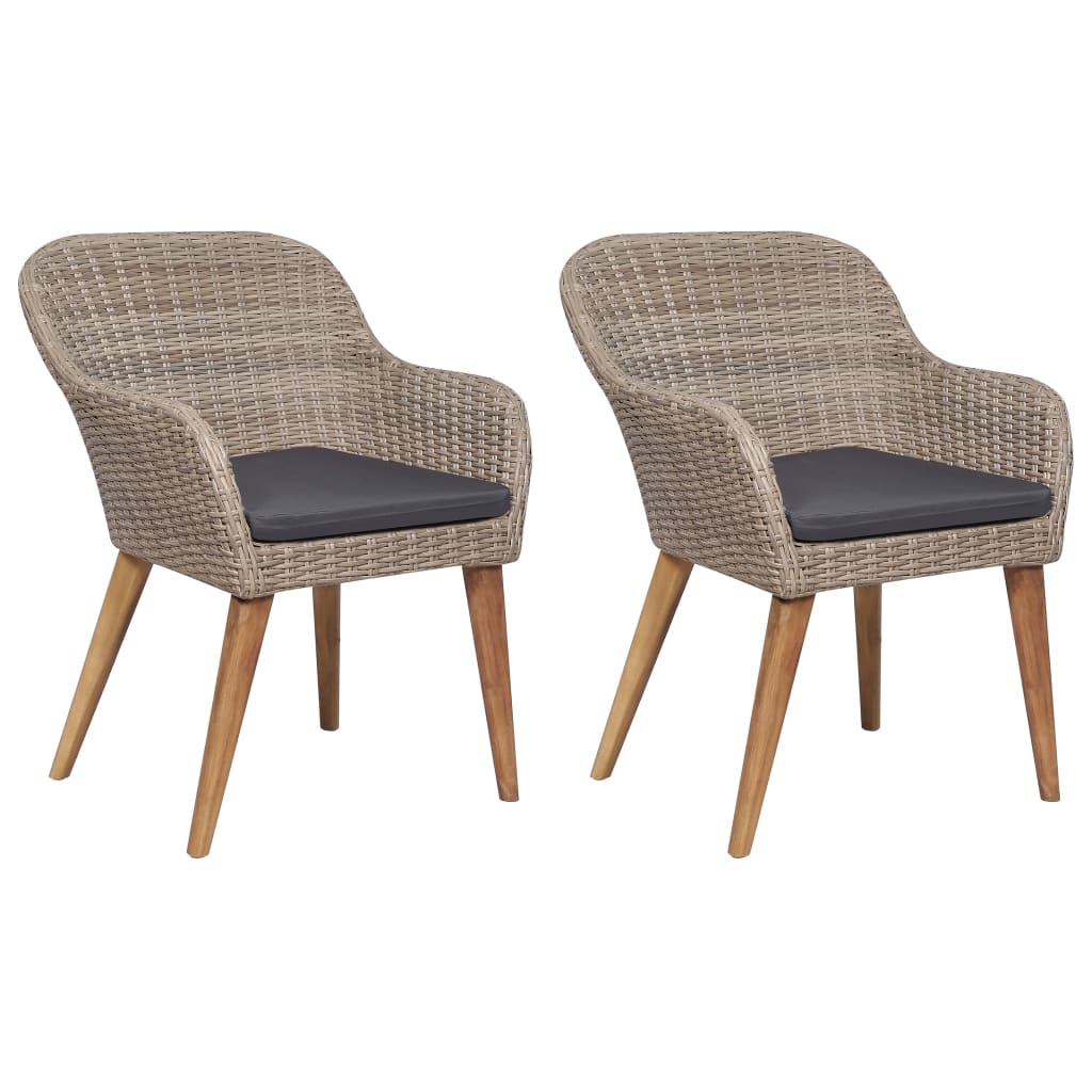 Set Mobili da Pranzo per Giardino 3 pz Marrone | homemem39