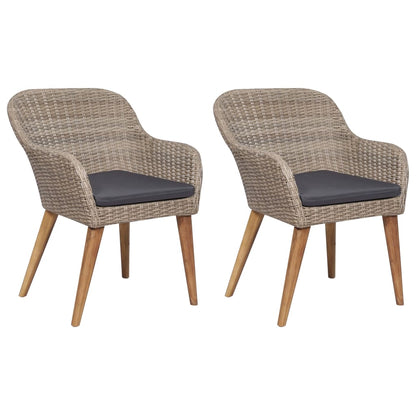 Set Mobili da Pranzo per Giardino 3 pz Marrone - homemem39