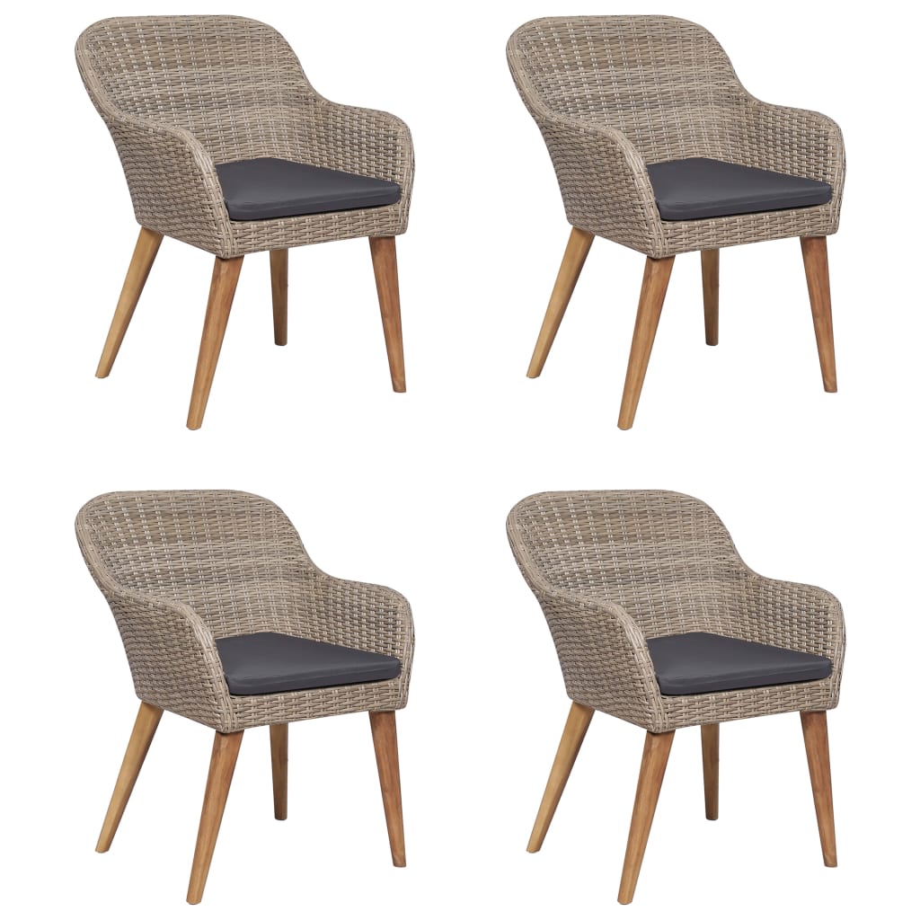 Set Mobili da Pranzo per Giardino 5 pz Marrone | homemem39