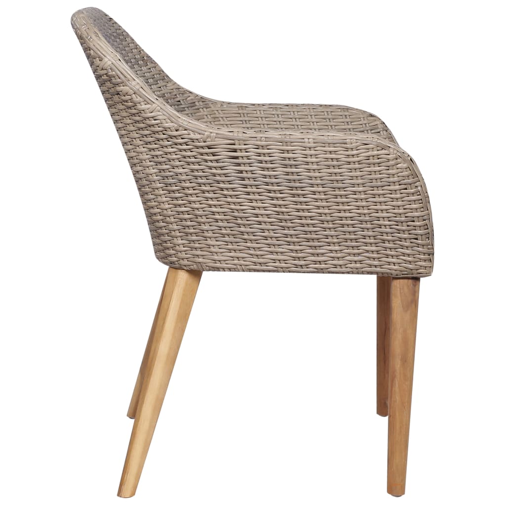 Set Mobili da Pranzo per Giardino 5 pz Marrone | homemem39