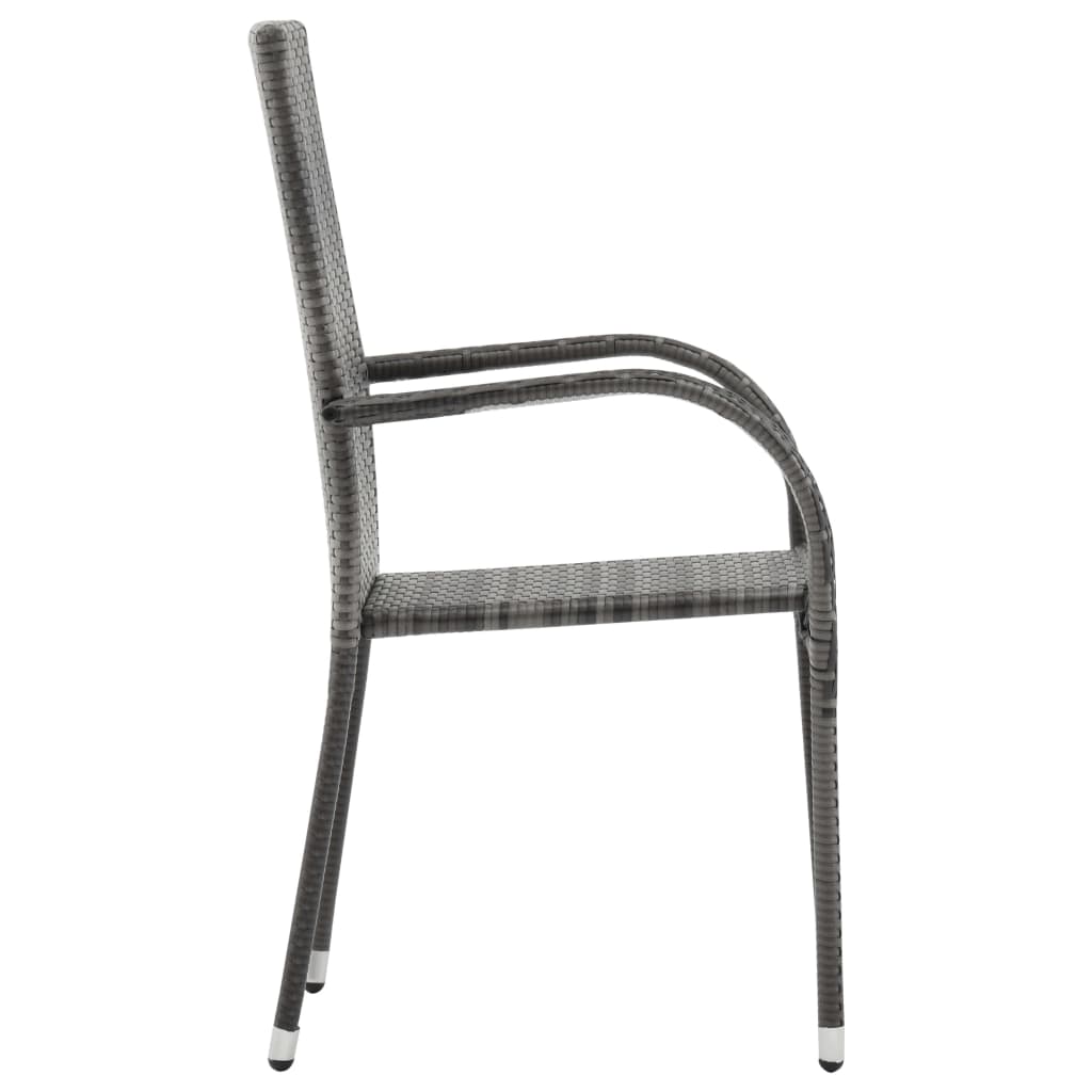 Set Mobili da Pranzo per Giardino 5 pz Grigio | homemem39