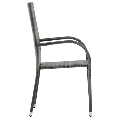 Set Mobili da Pranzo per Giardino 5 pz Grigio | homemem39