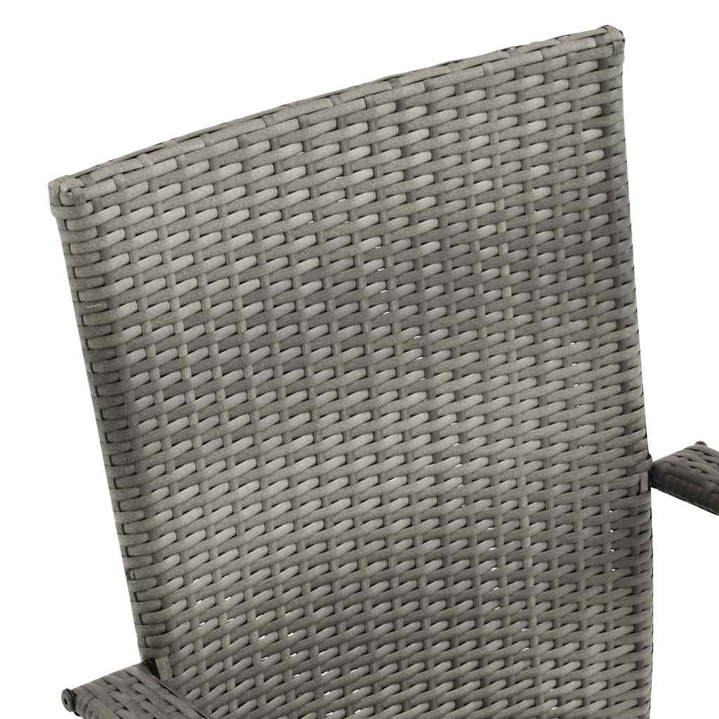 Set Mobili da Pranzo per Giardino 5 pz Grigio | homemem39