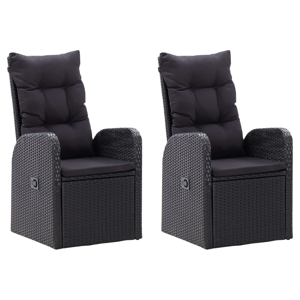 Set Mobili da Pranzo per Giardino 5 pz Nero | homemem39
