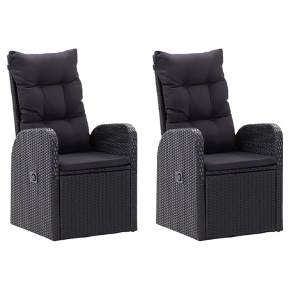 Set Mobili da Pranzo per Giardino 5 pz Nero | homemem39