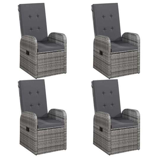 Set Mobili da Pranzo per Giardino 5 pz Grigio - homemem39