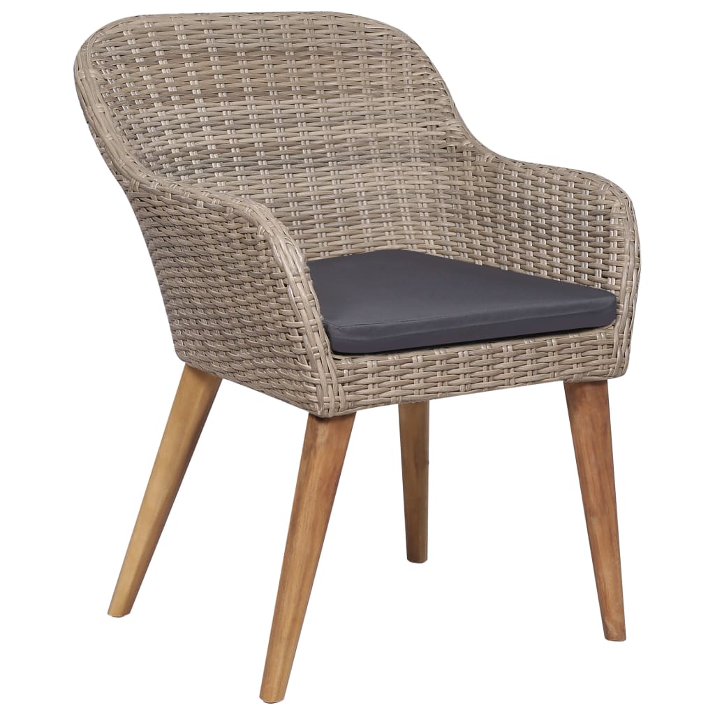 Set Mobili da Pranzo per Giardino 3 pz Marrone - homemem39