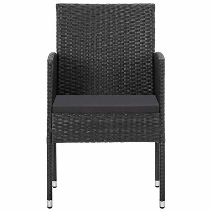 Set Mobili da Pranzo per Giardino 5 pz Nero