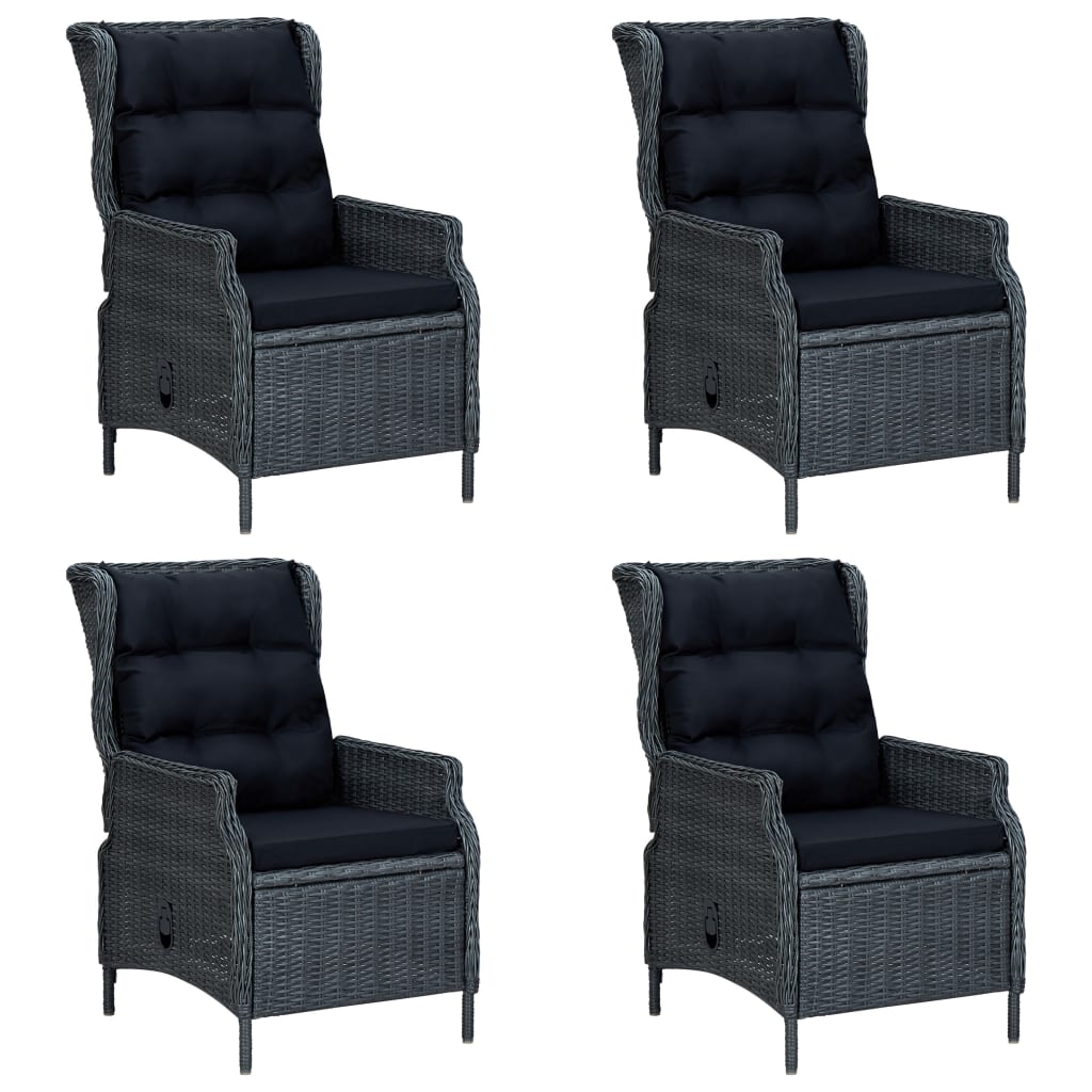 Set Mobili da Pranzo per Giardino 5 pz Grigio Scuro - homemem39