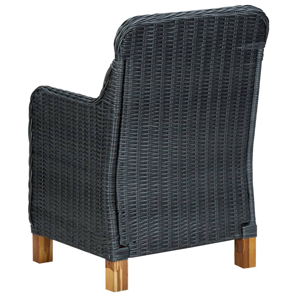 Set Mobili da Pranzo per Giardino 5 pz Grigio Scuro | homemem39