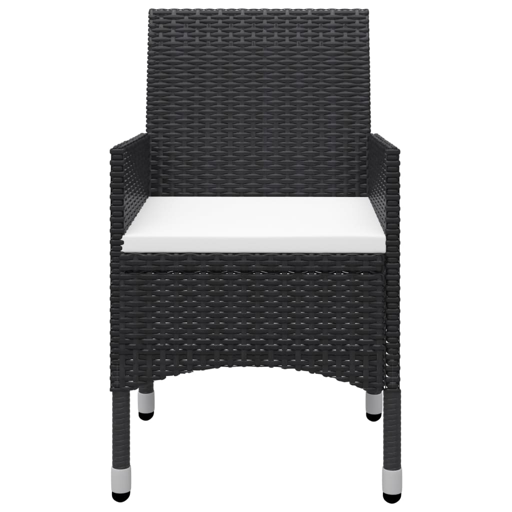 Set Mobili da Pranzo per Giardino 5 pz Nero | homemem39