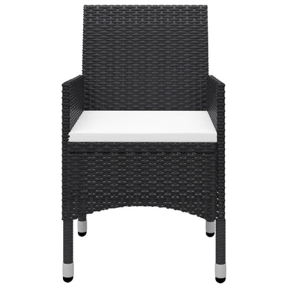 Set Mobili da Pranzo per Giardino 5 pz Nero | homemem39