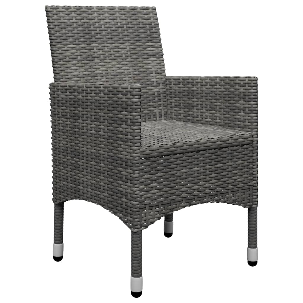 Set Mobili da Pranzo per Giardino 5 pz Grigio | homemem39