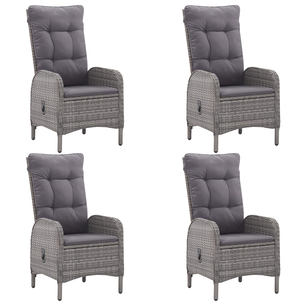 Set Mobili da Pranzo per Giardino 5 pz Grigio - homemem39