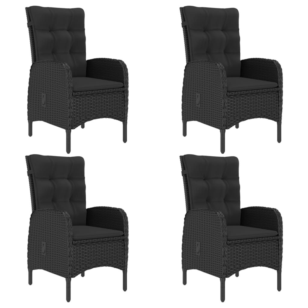 Set Mobili da Pranzo per Giardino 5 pz Nero - homemem39