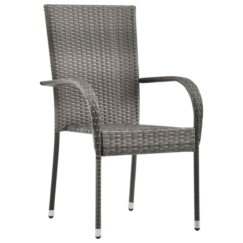 Set Mobili da Pranzo per Giardino 5 pz Grigio | homemem39