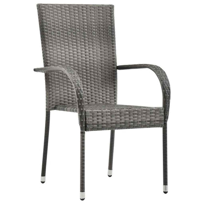 Set Mobili da Pranzo per Giardino 5 pz Grigio | homemem39