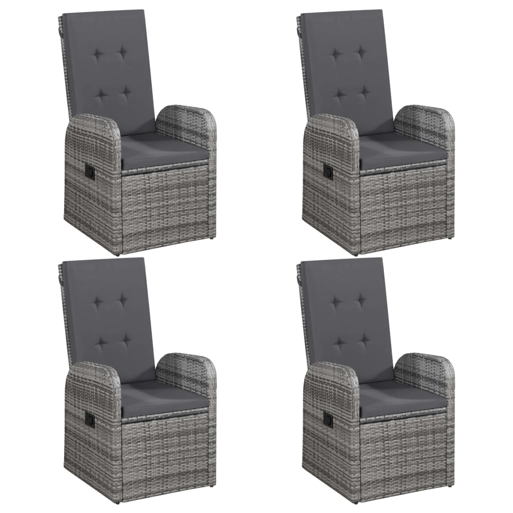 Set Mobili da Pranzo per Giardino 5 pz Grigio - homemem39