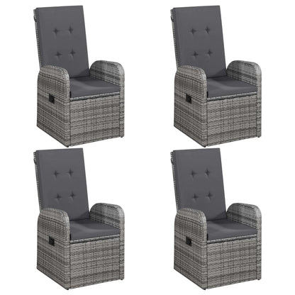 Set Mobili da Pranzo per Giardino 5 pz Grigio - homemem39