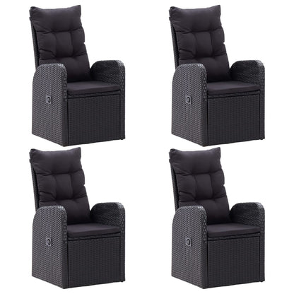 Set Mobili da Pranzo per Giardino 5 pz Nero - homemem39