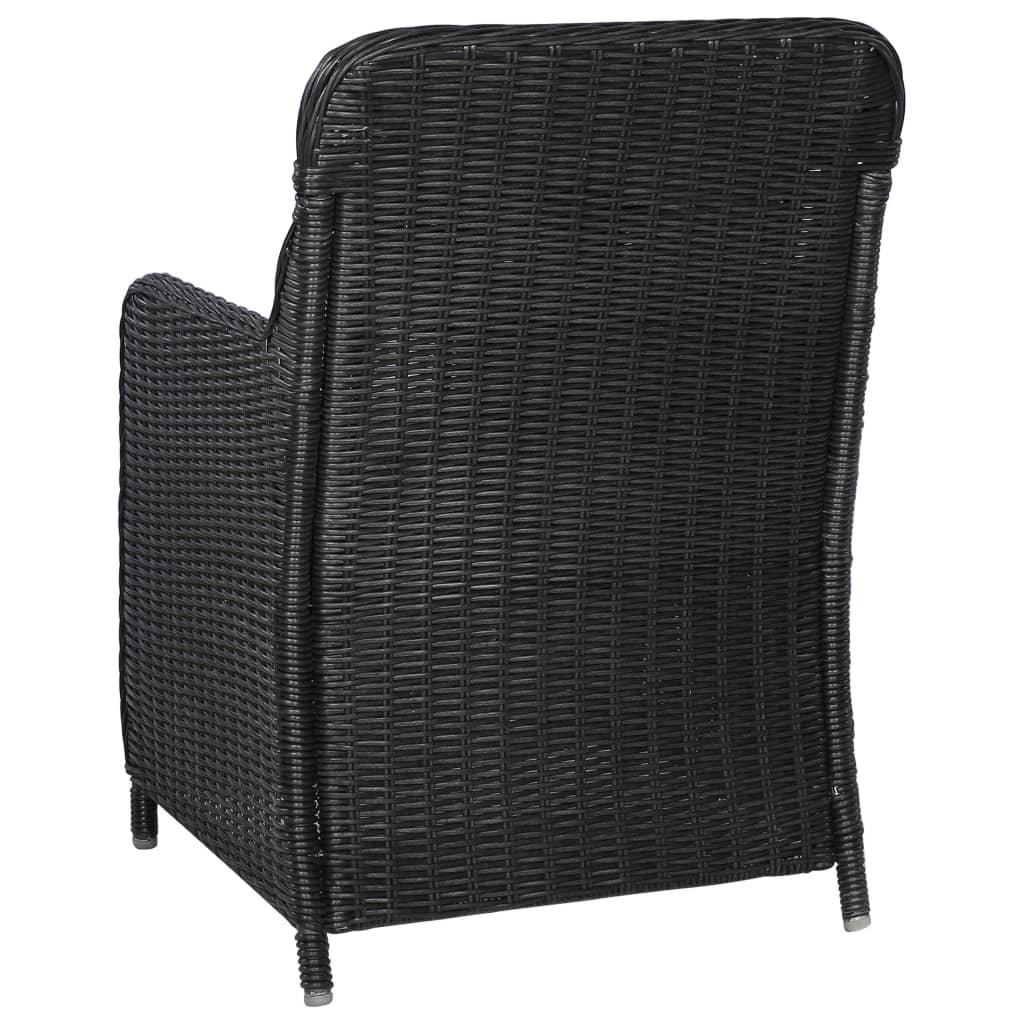 Set Mobili da Pranzo per Giardino 7 pz Nero - homemem39