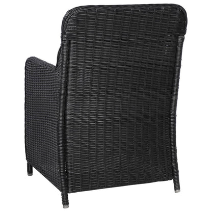 Set Mobili da Pranzo per Giardino 7 pz Nero - homemem39