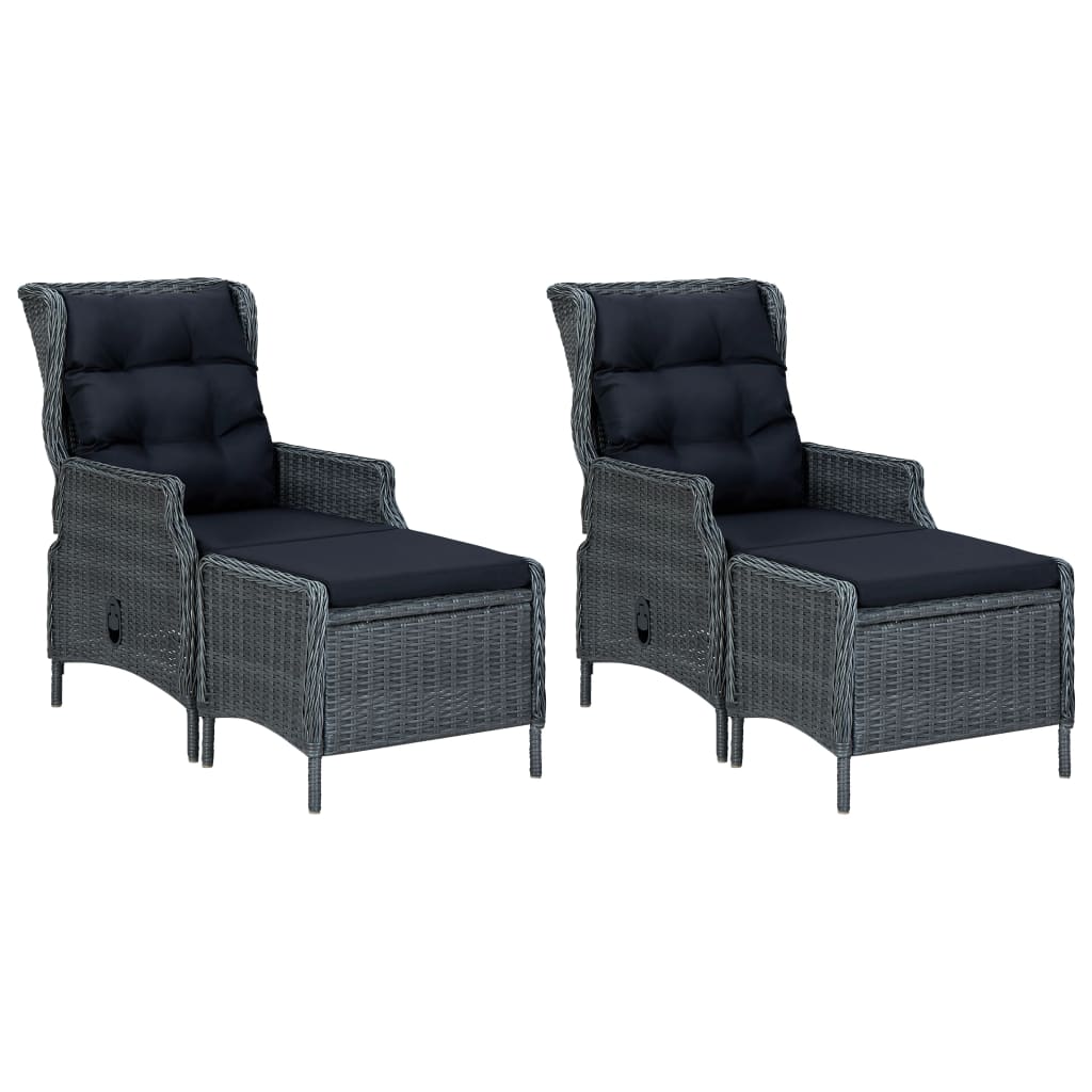 Set Mobili da Pranzo per Giardino 7 pz Grigio Scuro | homemem39