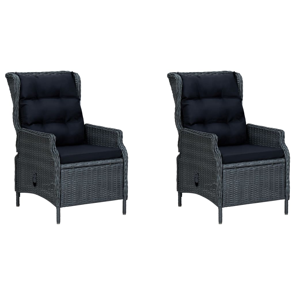 Set Mobili da Pranzo per Giardino 7 pz Grigio Scuro | homemem39