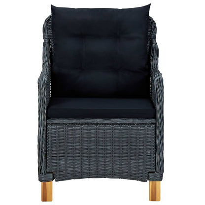 Set Mobili da Pranzo per Giardino 5 pz Grigio Scuro