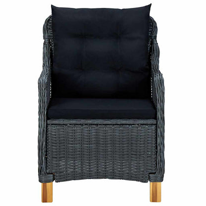 Set Mobili da Pranzo per Giardino 5 pz Grigio Scuro