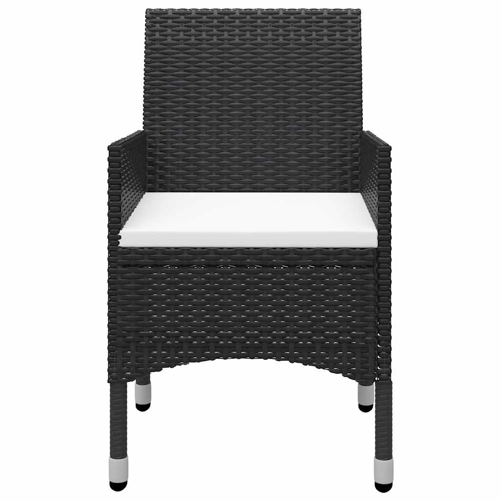 Set Mobili da Pranzo per Giardino 7 pz Nero | homemem39