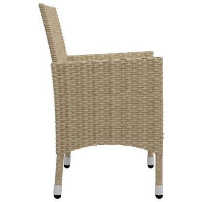 Set Mobili da Pranzo per Giardino 7 pz Beige | homemem39