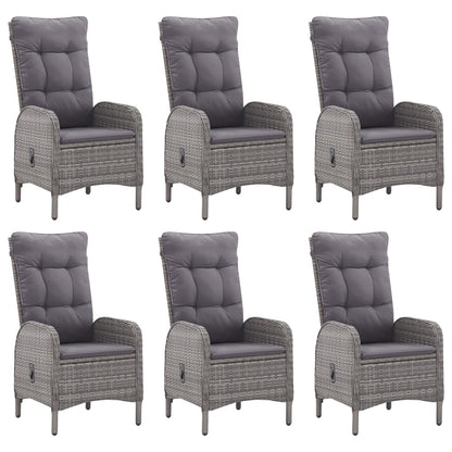 Set da Pranzo da Giardino 7 pz Grigio - homemem39