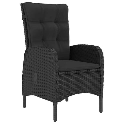 Set da Pranzo da Giardino 7 pz Nero