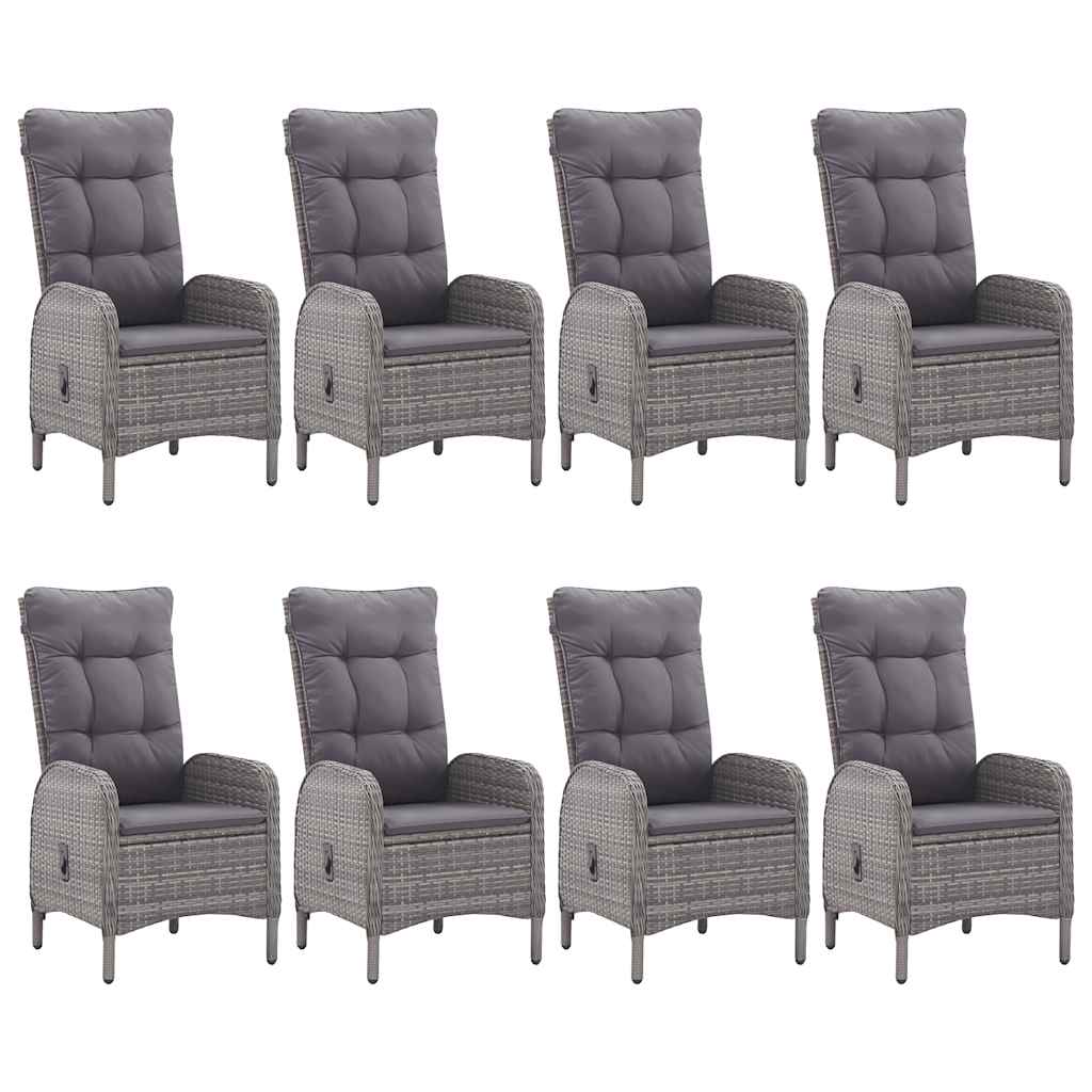Set da Pranzo da Giardino 9 pz Grigio | homemem39