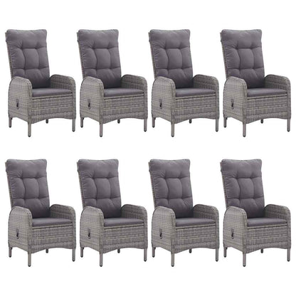 Set da Pranzo da Giardino 9 pz Grigio | homemem39